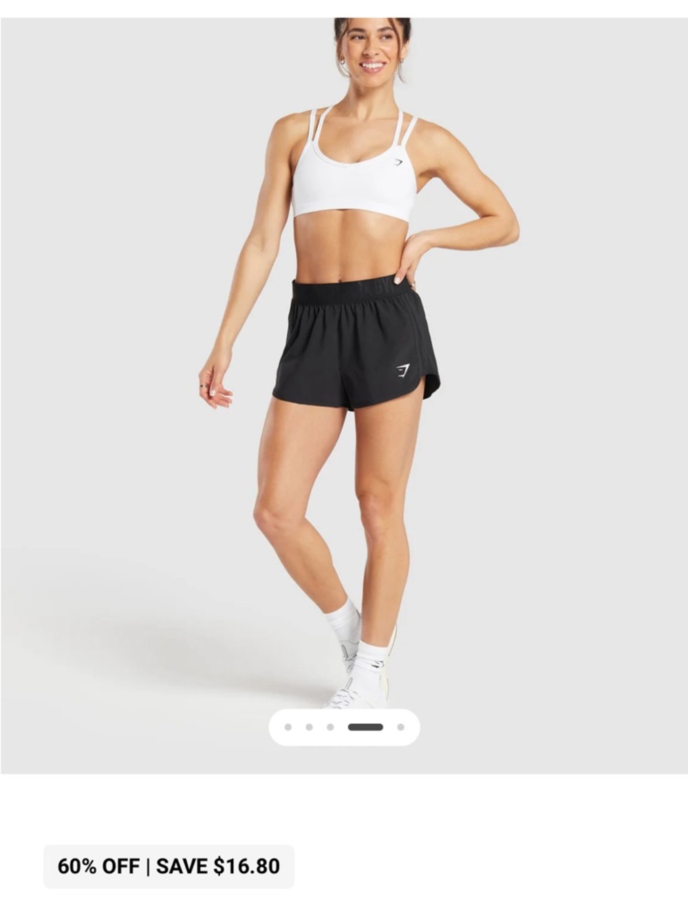 Gymshark Women's Black Athletic training shorts